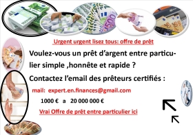 Témoignage de prêt entre particuliers.  credit.legal.fr@gmail.com  Témoignage de prêt entre particuliers.
je fais ce message pour permettre aux gens ayant besoin
 d’argent de savoir à qui s